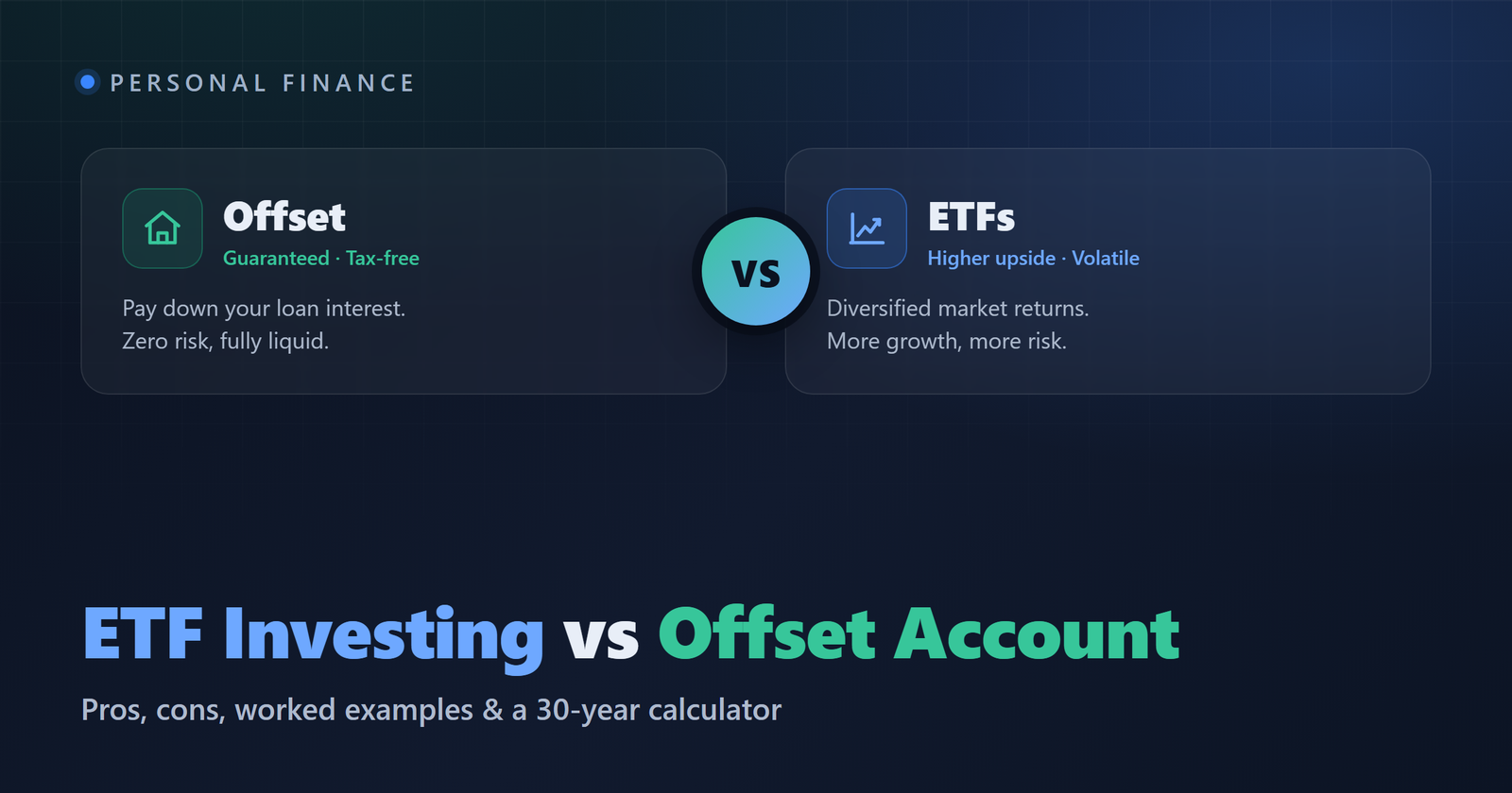 ETF investing versus home-loan offset account comparison